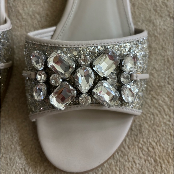 ALDO Brodkin Bling Rhinestone Slide Sandals nude Size 9 - Picture 2 of 4